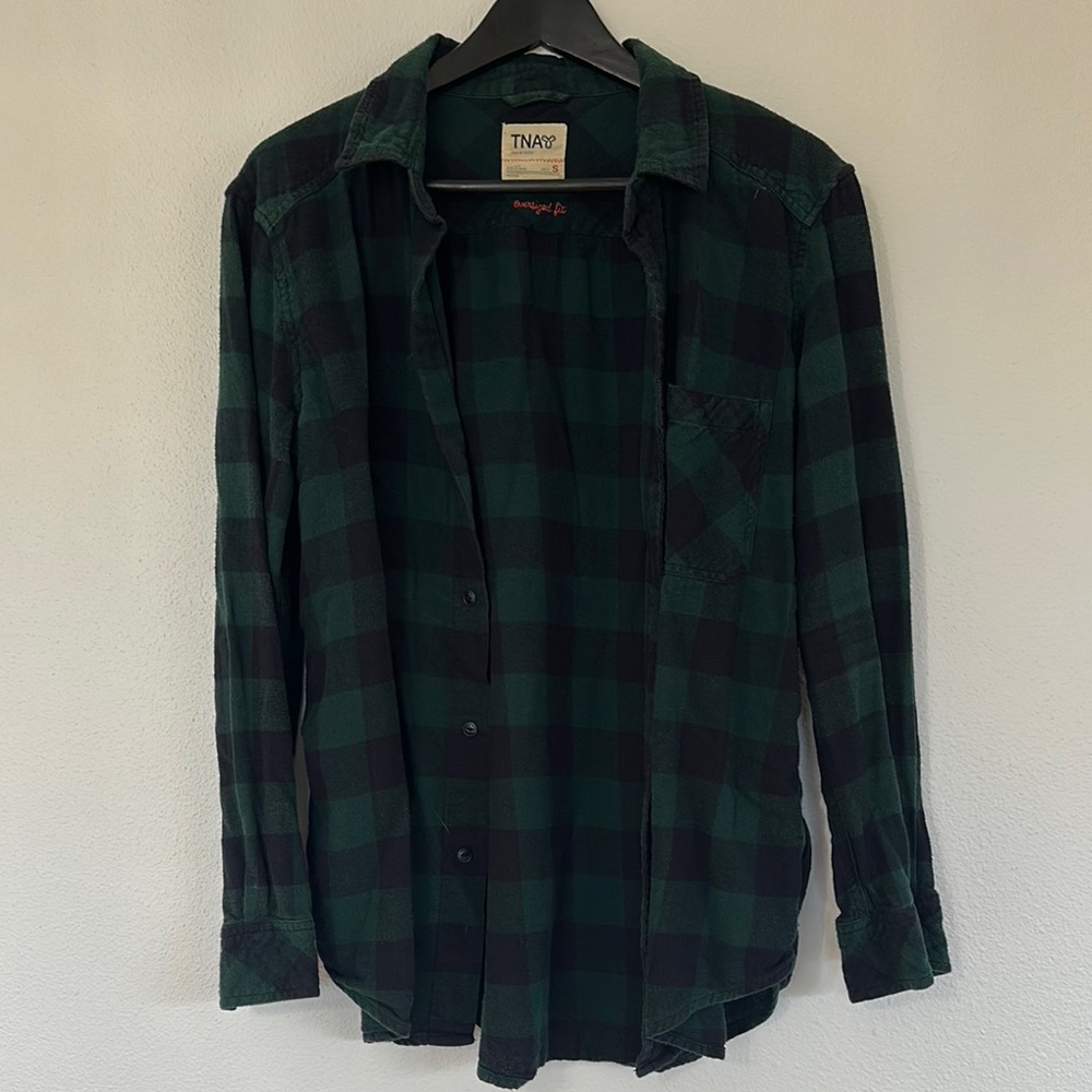 TNA Green and Navy Flannel